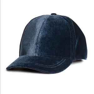 H&M Blue Velvet Baseball Hat